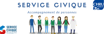 Service civique. Compagnie les personnes