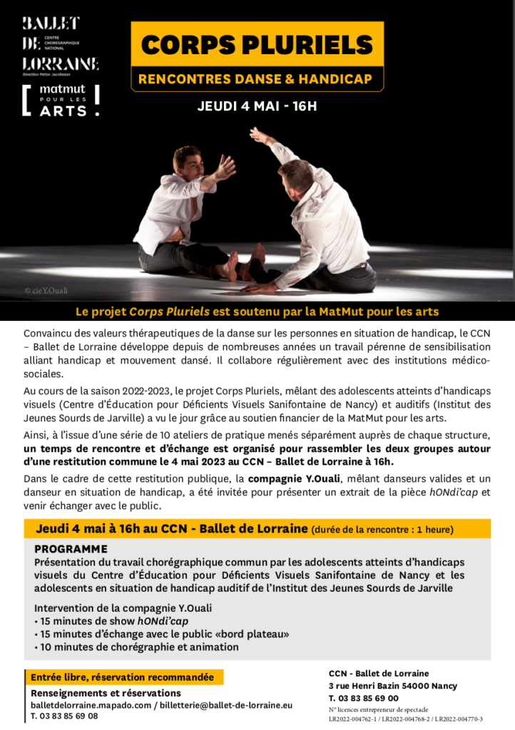 Affiche danses et handicap