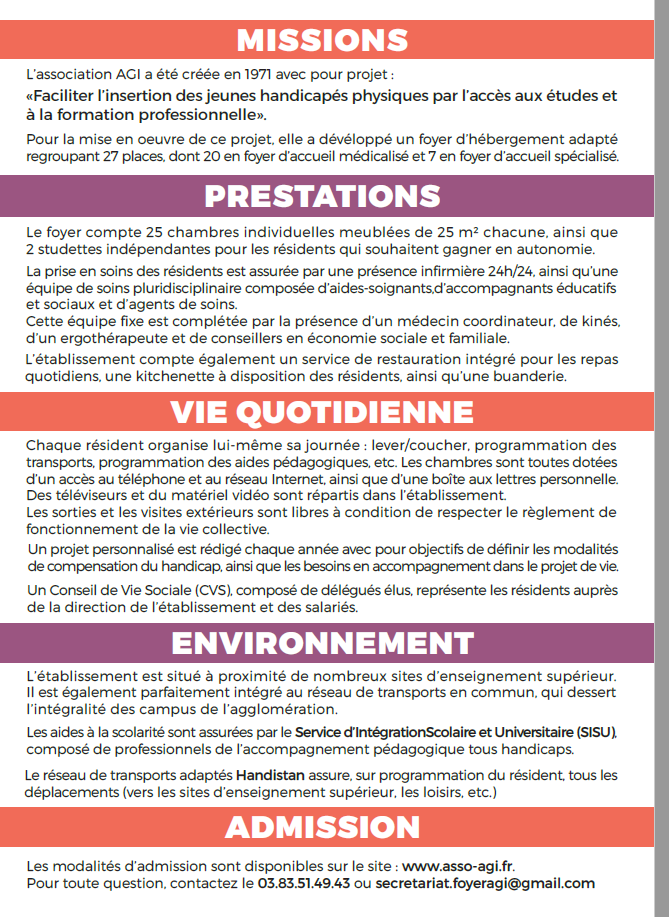 Foyer pour étudiants en situation de handicap à Nancy