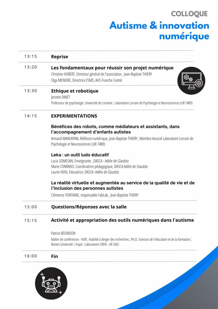 Programme après-midi