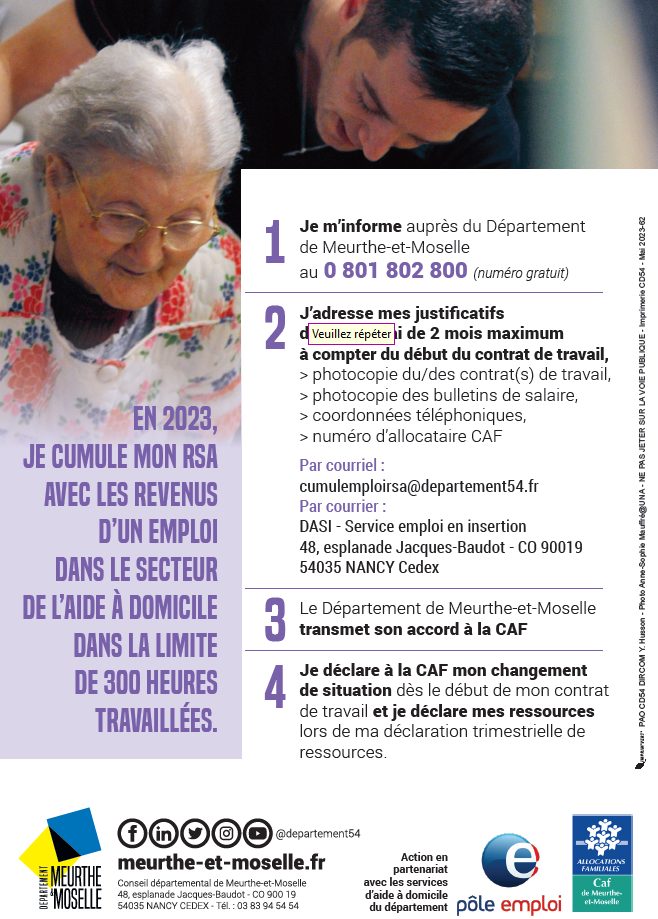 Comment cumuler un RSA et un emploi de l'aide domicile ? 