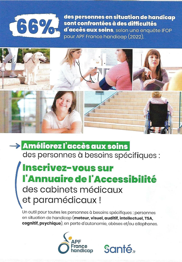 Inscrivez-vous sur l'annuaire de l'accessibilité 