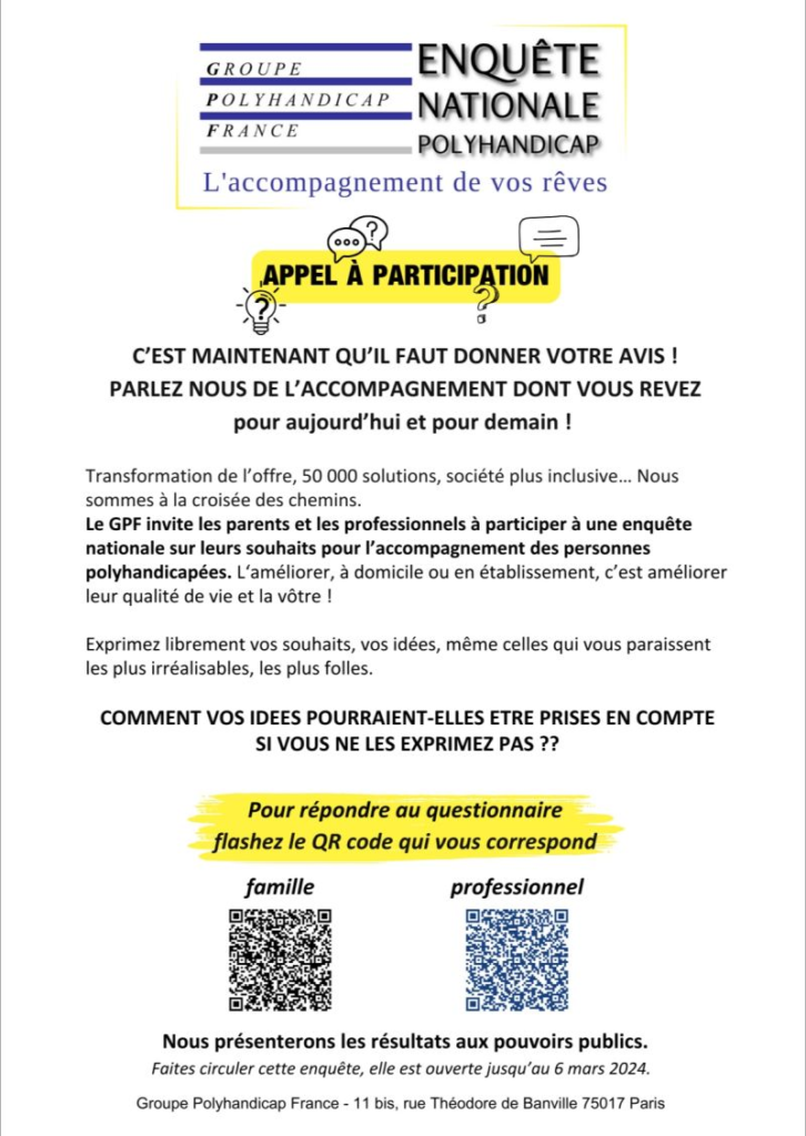 Enquête Collectif Polyhandicap France