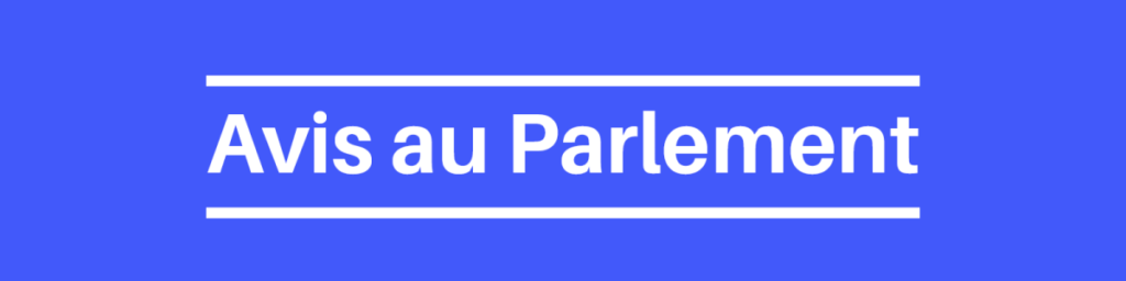 Avis au Parlement de la défenseure des droits