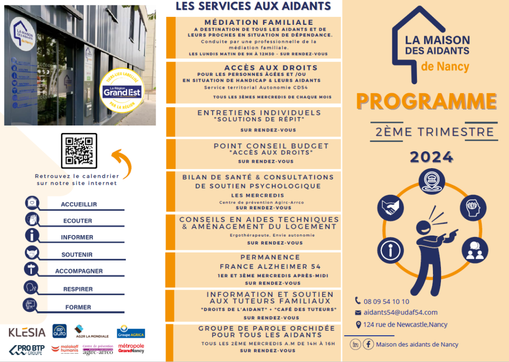 Programme activités maison des aidants 2e trimestre 2024