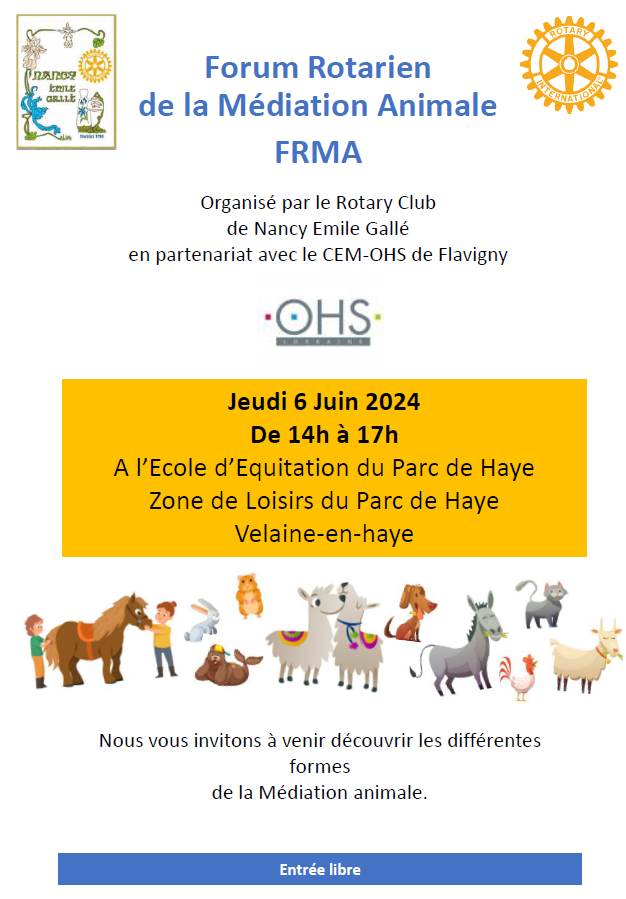 Forum rotarien de médiation animale
