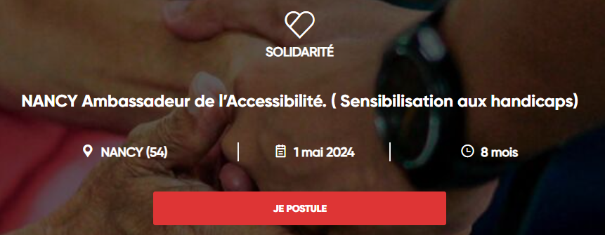 Devenez ambassadeur de l'accessibilité à Nancy