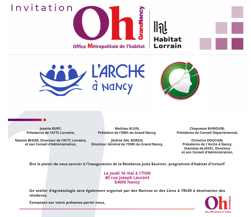 Inauguration d'un habitat inclusif par l'AFTC Lorraine