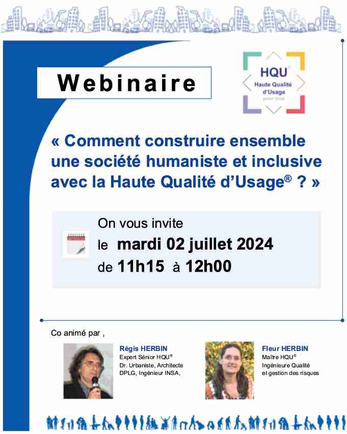 Webinaire sur la Haute Qualité d'Usage