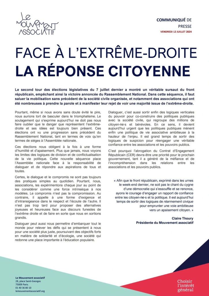 Face à l'extrême droite, la réponse citoyenne
