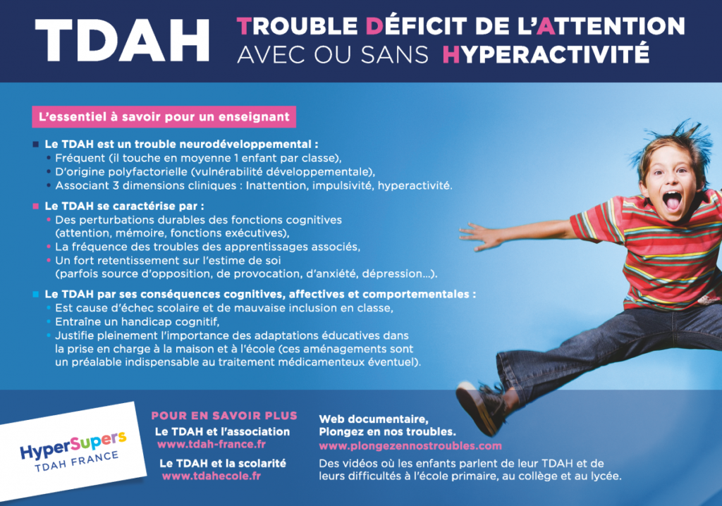 trouble déficit de l’attention avec ou sans hyperactivité (TDAH)