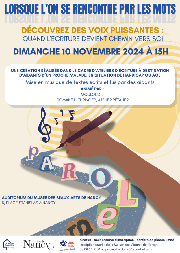 Restitution ateliers d'écriture à destination des aidants