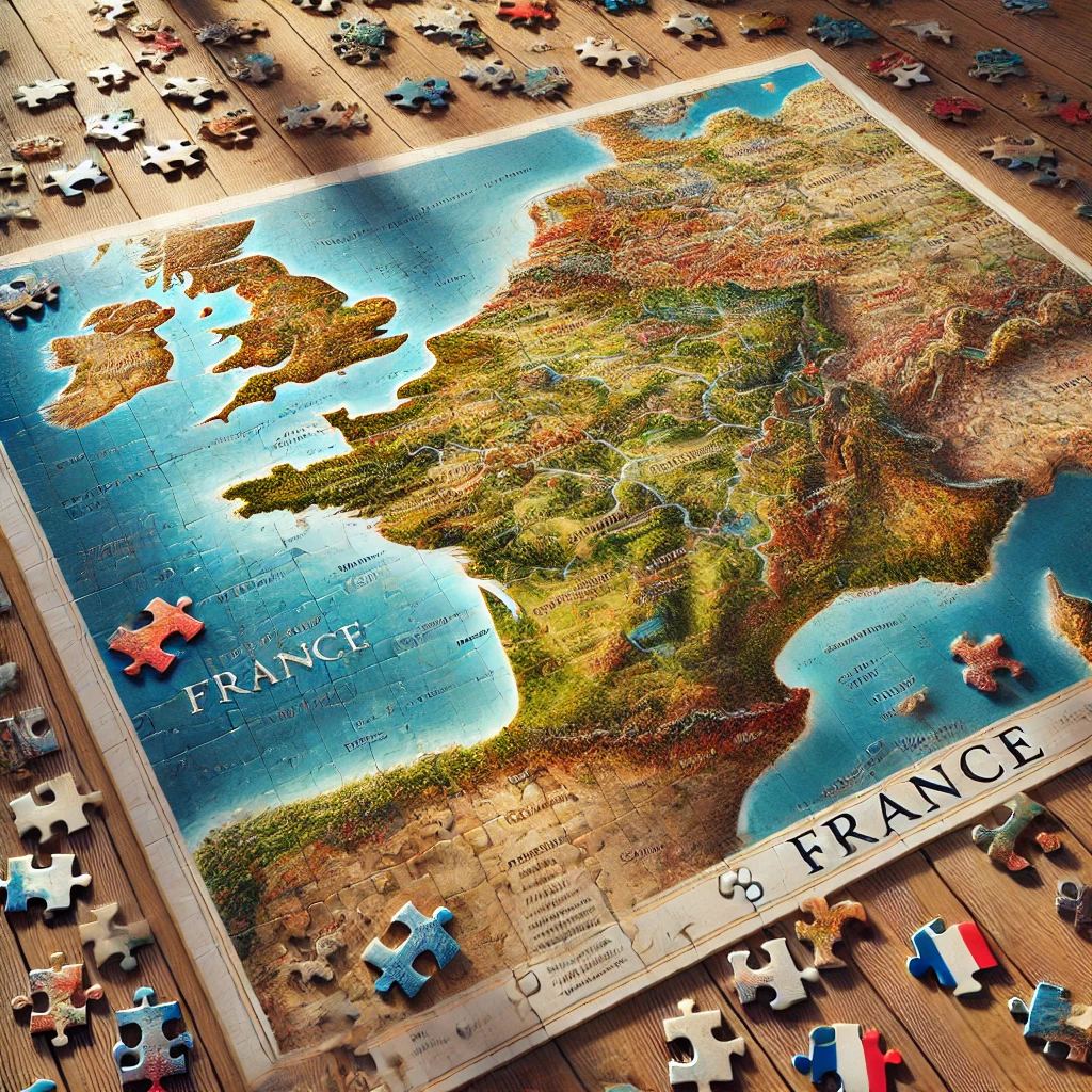 Carte de France façon puzzle