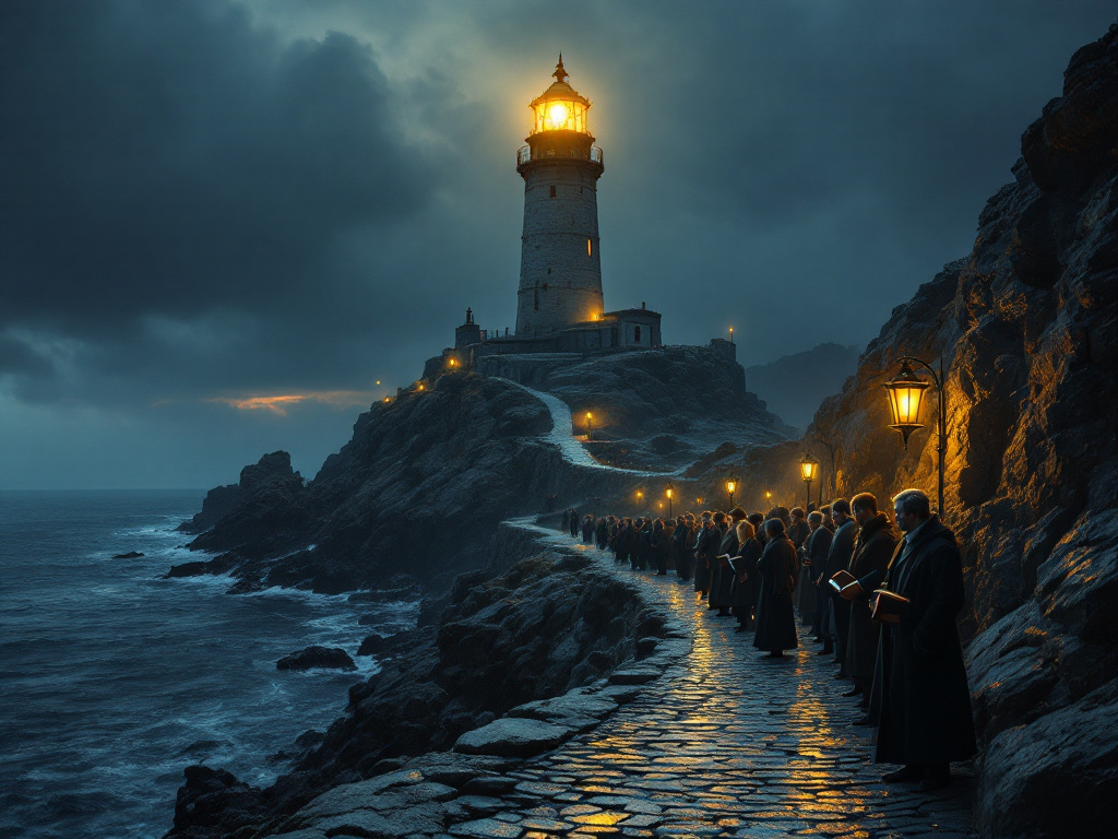 Un phare dans la nuit, des chercheurs font la queue pour y pénétrer